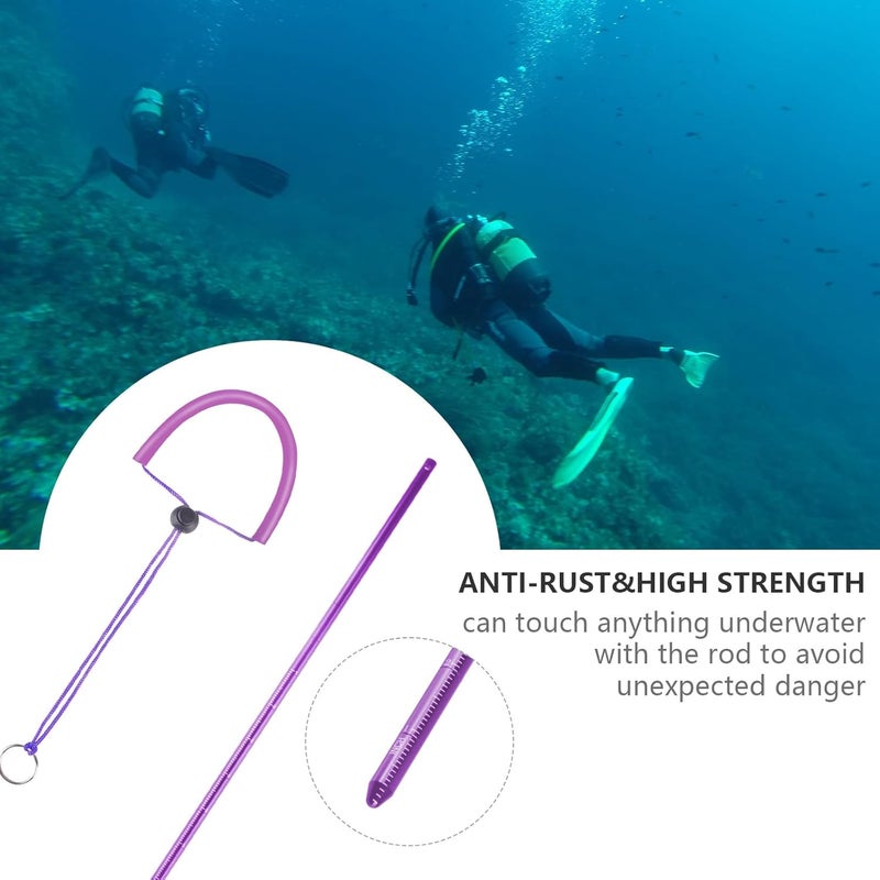 ORCATORCH Scuba Diving Pointer 13 inchs Aluminum Alloy Lobster Tickle Pointer Underwater Shaker Noise Maker Dive Stick Rod with Lanyard Multifunctional Scuba Diving Accessories - Image 4